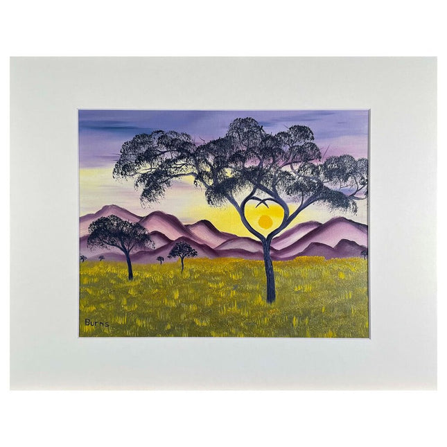 #170-6 Heart Tree matted print