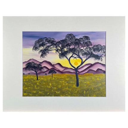 #170-7 Heart Tree matted print