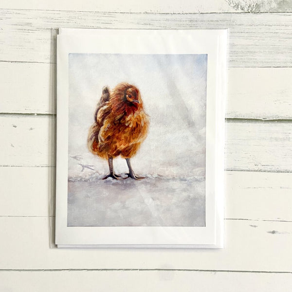 November '24 Chicken - Snowy All Occasion Greeting Card