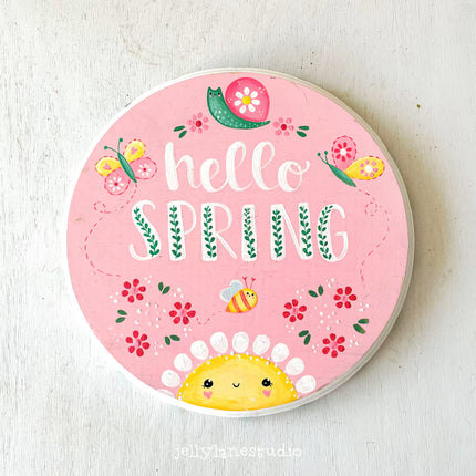 HELLO SPRING WOOD SIGN