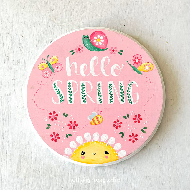 HELLO SPRING WOOD SIGN