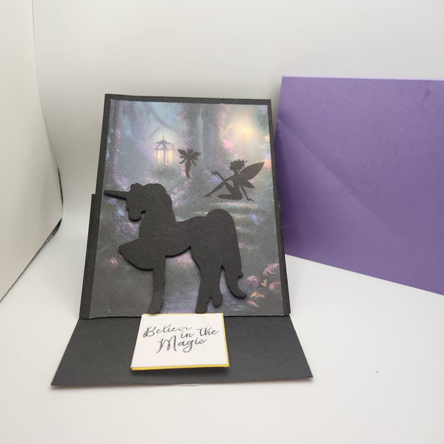 Fairy Easel Card Unicorn/Fairies