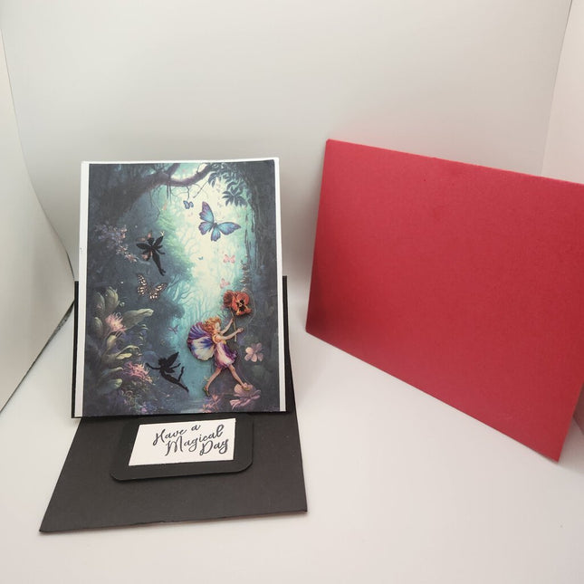 Fairy Easel Card Fairies w/Butterfly