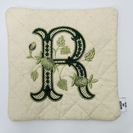 Embroidered Alphabet Initial Trivets