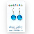 Venetian Glass Earrings - Aqua