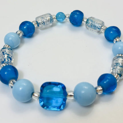 Venetian Glass Bracelet - Aquas