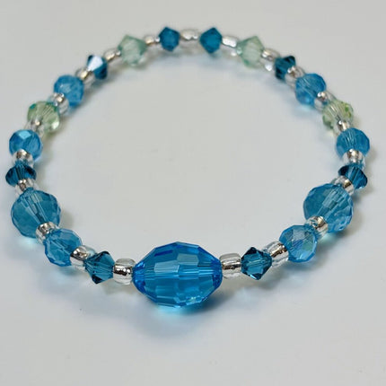 Swarovski Crystal Bracelet - Aqua & Peridot