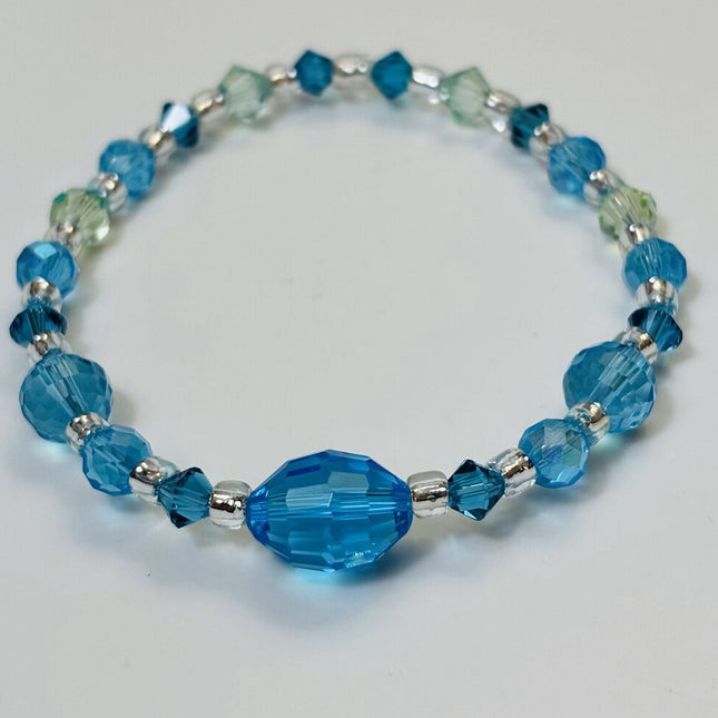 Swarovski Crystal Bracelet - Aqua & Peridot