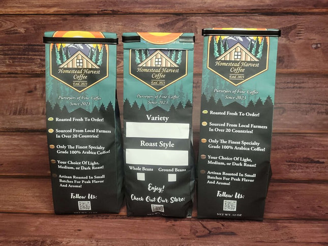 Bali Blue Moon Whole Bean Coffee (Homestead Harvest Coffee, 12 Oz Bags, Dark Roast)