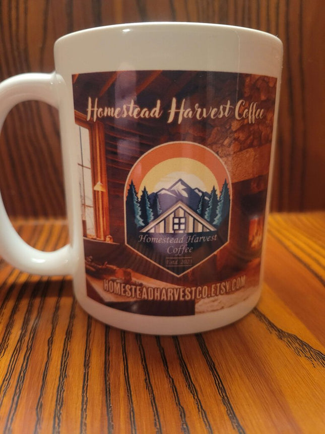 Homestead Harvest Coffee Branded Coffee Mug 12 oz