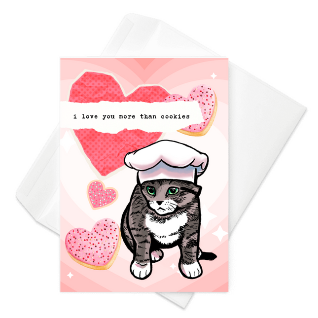X Seasonal Greeting Card - Cookie Valentine