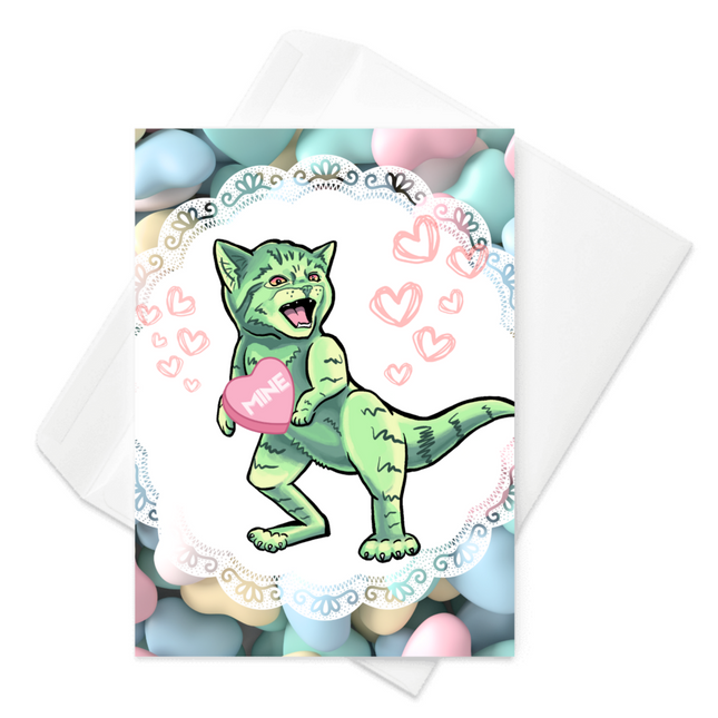 X VALENTINE - Card - Kit-T-Rex