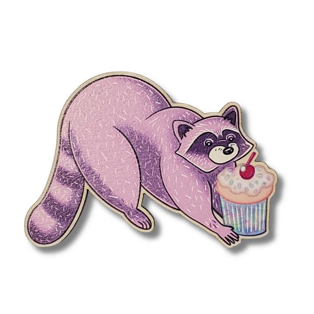 Magnet - Wood - Raccoon