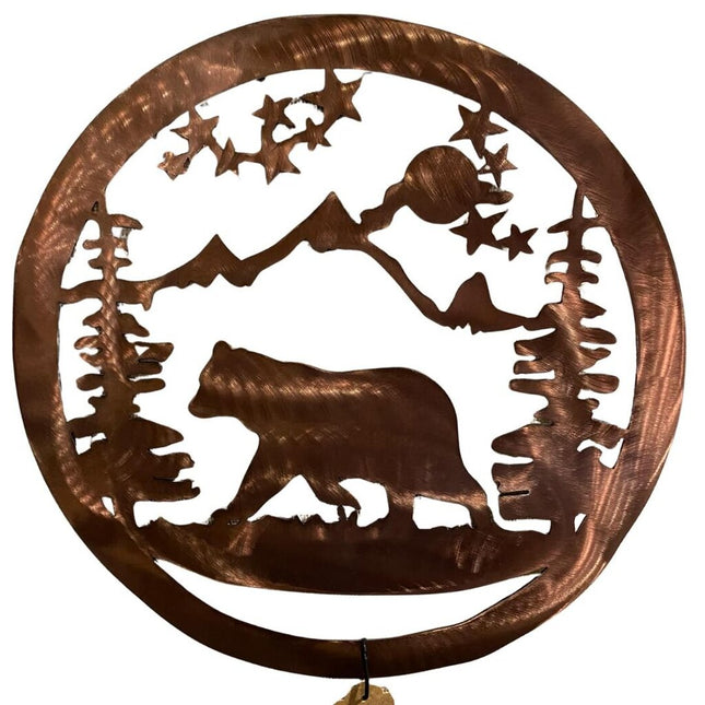 Bear in mountains Metal Wall Art