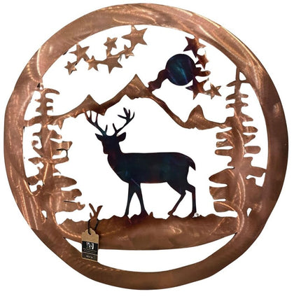 LG Deer in mountains Metal Wall Art
