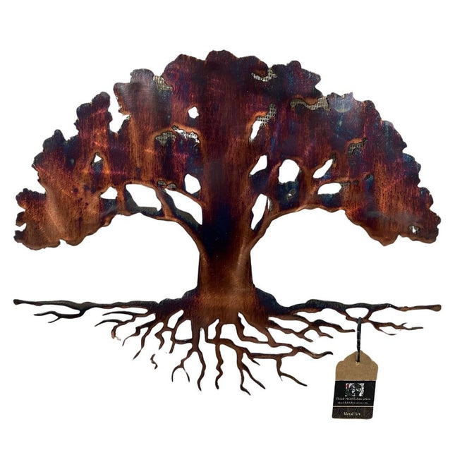 Tree of Life with roots Metal Wall Art