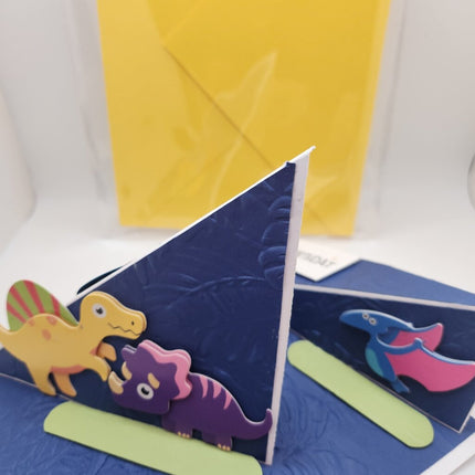 Triple Easel Card/Dinosaur/Balloon Bunch
