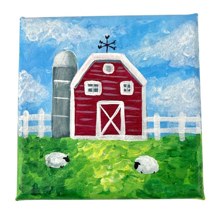 Silo Barn with sheep
