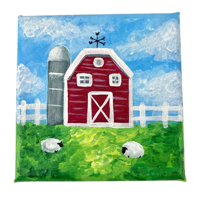 Silo Barn with sheep