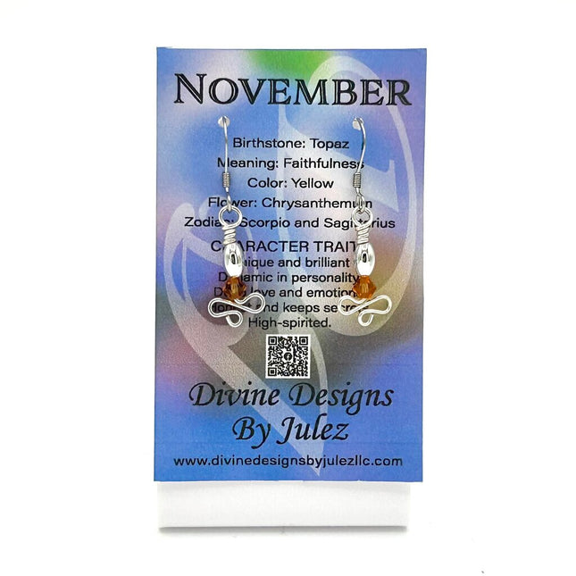 Birthstone Earrings - 11 November