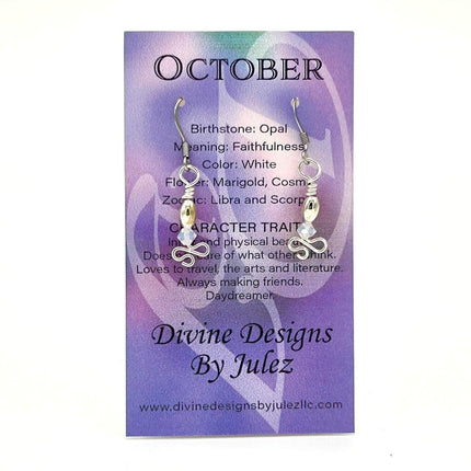 Birthstone Earrings - 10 October