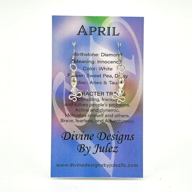 Birthstone Earrings - 04 April