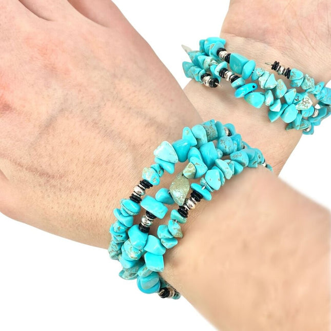 3-tiere MW Bracelet-Dyed Howlite Chips