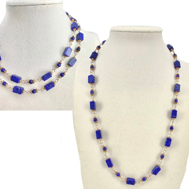 SS-Lapis linked Necklace
