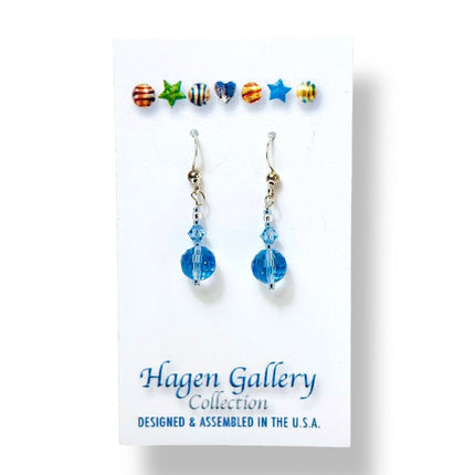 Swarovski Crystal Earrings - sapphire