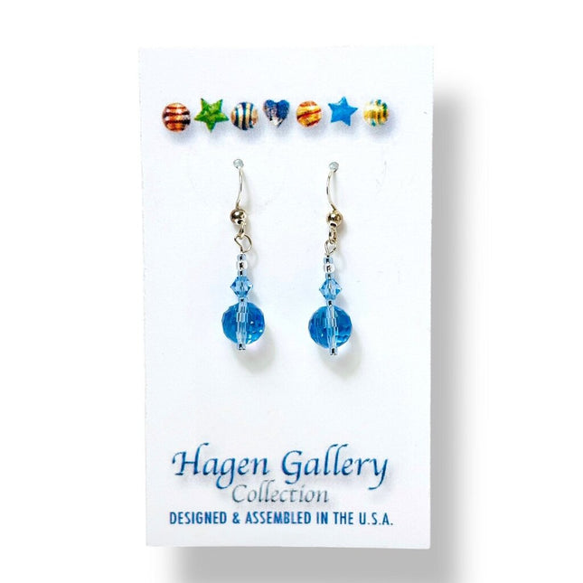 Swarovski Crystal Earrings - sapphire