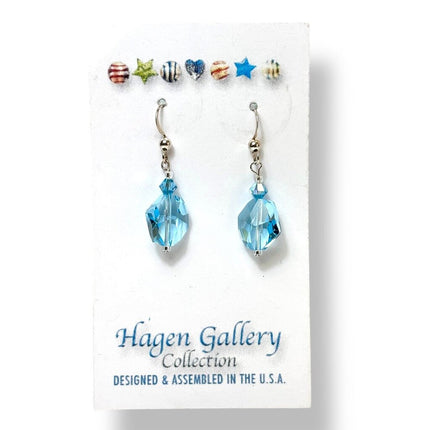 Swarovski Crystal Earrings - aqua