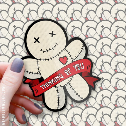 Sticker - Thinking of You Voodoo Doll 3/$10