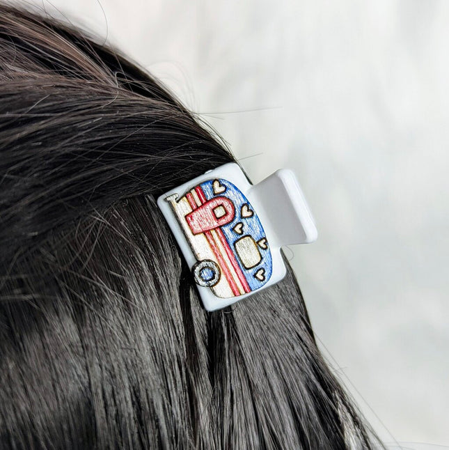 Hair Claw 1" Mini - Camper Patriotic