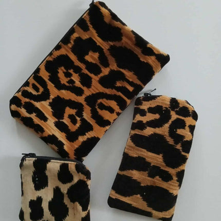 Pencil Pouch Trio Leopard Print