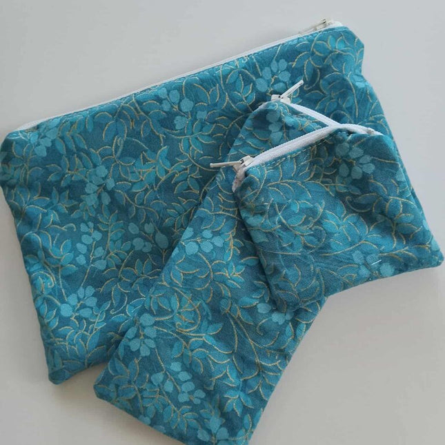 Pencil Pouch Trio Blue Vines