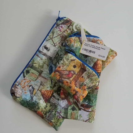 Pencil Pouch Trio Birdhouses