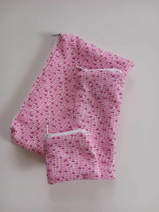 Pencil Pouch Trio Pink/purple Splashes