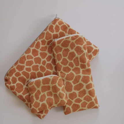 Pencil Pouch Trio Giraffe Print