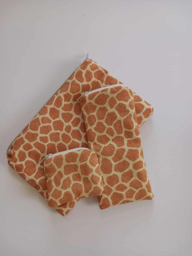 Pencil Pouch Trio Giraffe Print