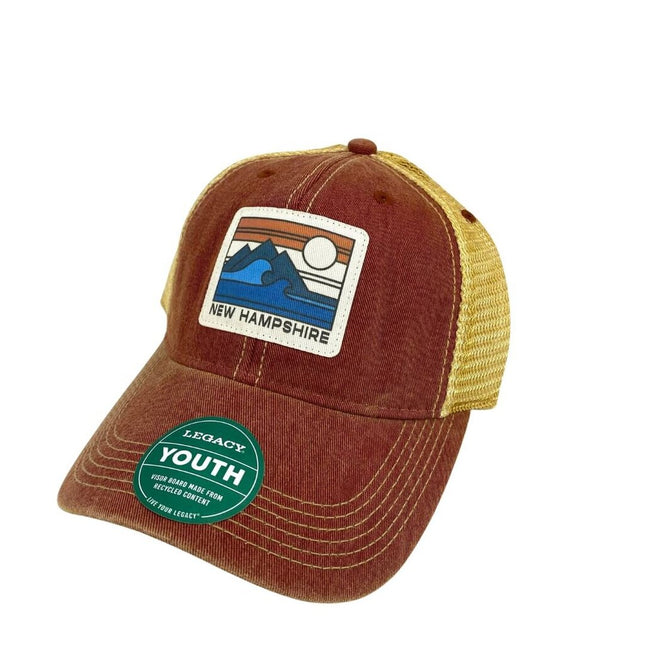 Youth NH Escape Trucker Hat- Cardinal Red