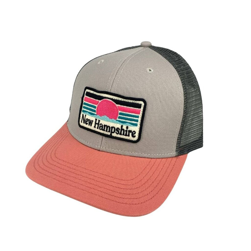 NH Sunset- Salmon/Dark Grey Trucker Hat