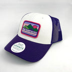 Purple/White/Purple Mesh