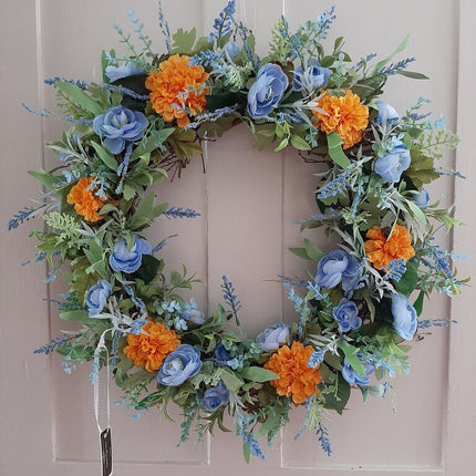 521-orange, blue wreath