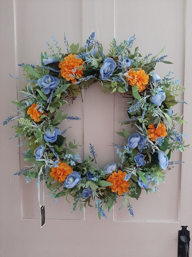 521-orange, blue wreath