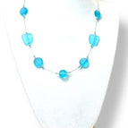 Aqua lentil/round/bicone/polygon