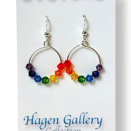 Swarovski Crystal Earrings - Hoops Pride