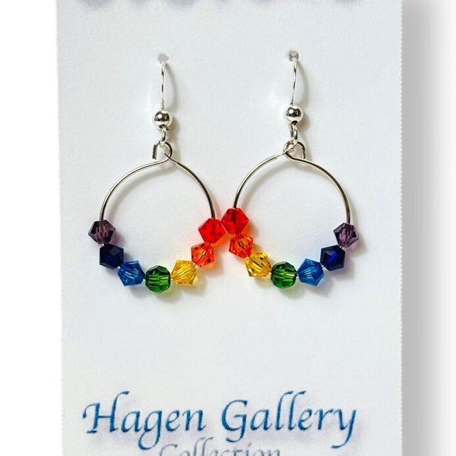 Swarovski Crystal Earrings - Hoops Pride