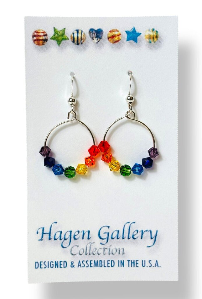 Swarovski Crystal Earrings - Hoops Pride