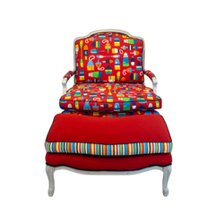 Buoy chair & ottoman set - view 1