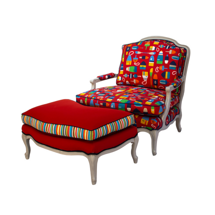 Buoy chair & ottoman set